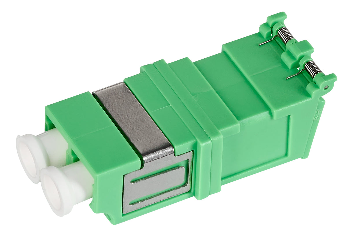 FTTH LWL Kupplung LC/APC-Duplex, Kunstst, OS2, Keramik