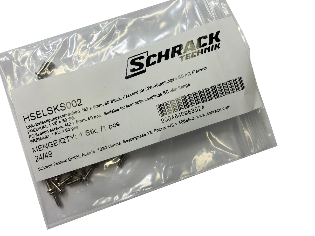LWL-Befestigungsschrauben, M2 x 6mm, 50 Stück