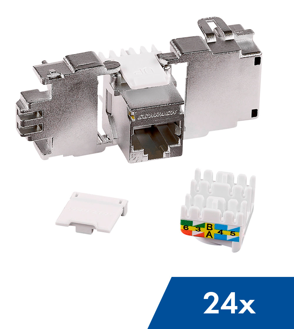 TOOLLESS LINE Buchse RJ45 geschirmt Cat.6a 10GB, 24 Stk. Box