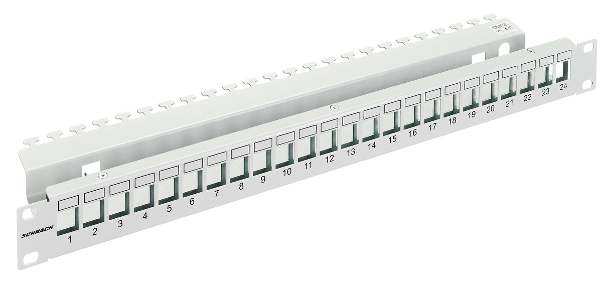Patchpanel 19" leer für 24 Module (SFA)(SFB), 1HE, RAL7035