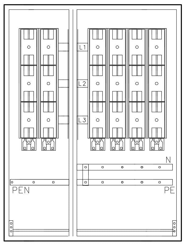 Mehrfach Hausanschlussk. STW MÜ, 2EW-4HA, 1200x900x350mm