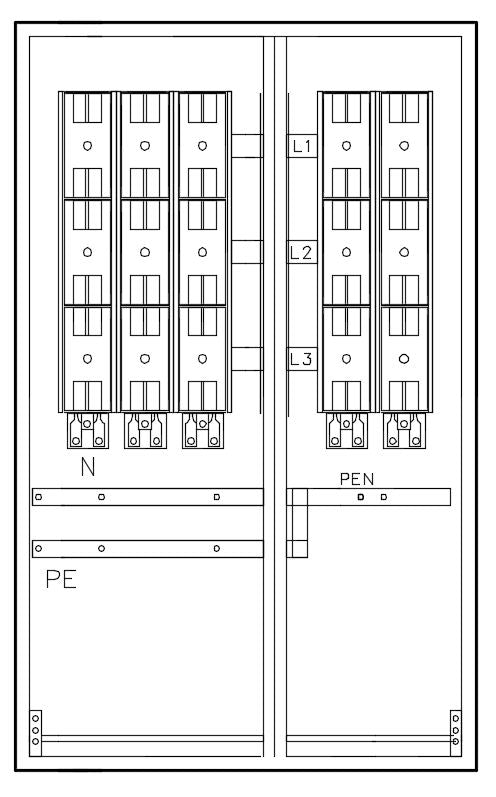 Mehrfach Hausanschlussk. STW MÜ, 3HA-2EW, 1200x800x350mm