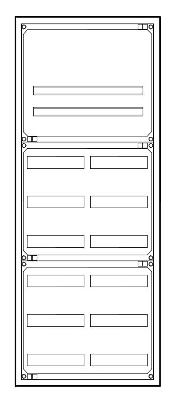 Vollisolierter Automatenvert. 1400x550x210mm, 6-reihig, 2 ZB