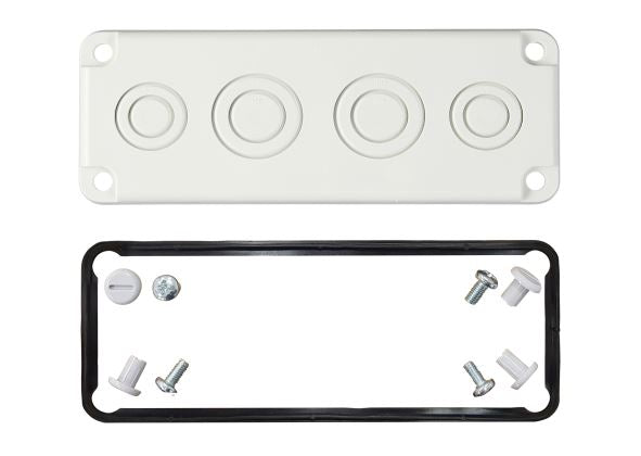 Kunststoff-Flansch Größe II mit 2xM32, 2xM40