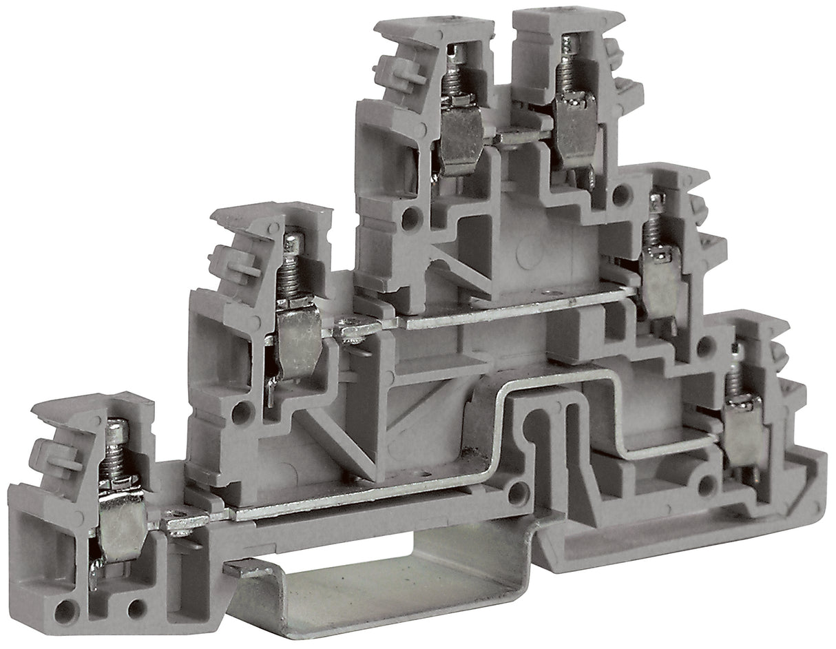 Dreistockklemme 2,5mm², Type TLD.2, grau