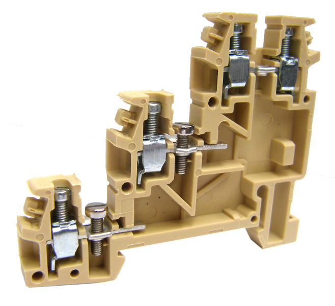 Dreistockklemme 2,5mm², Type TLS.2, beige
