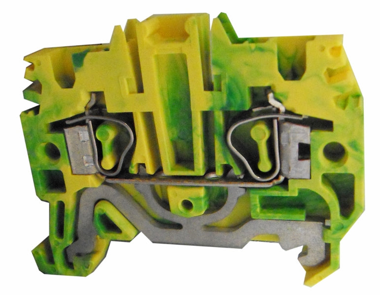 Federkraftklemme HTE.2 grün-gelb, 2,5mm²