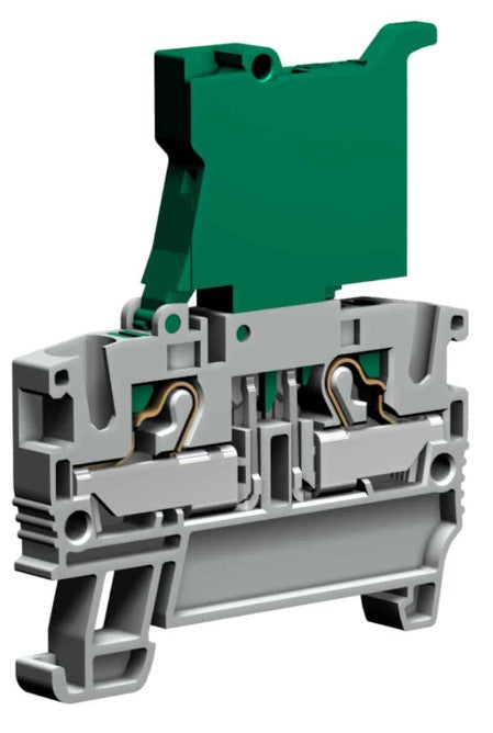 Push-in Klemme mit Sicherungshalter, 1-stufig, 4mm², grau
