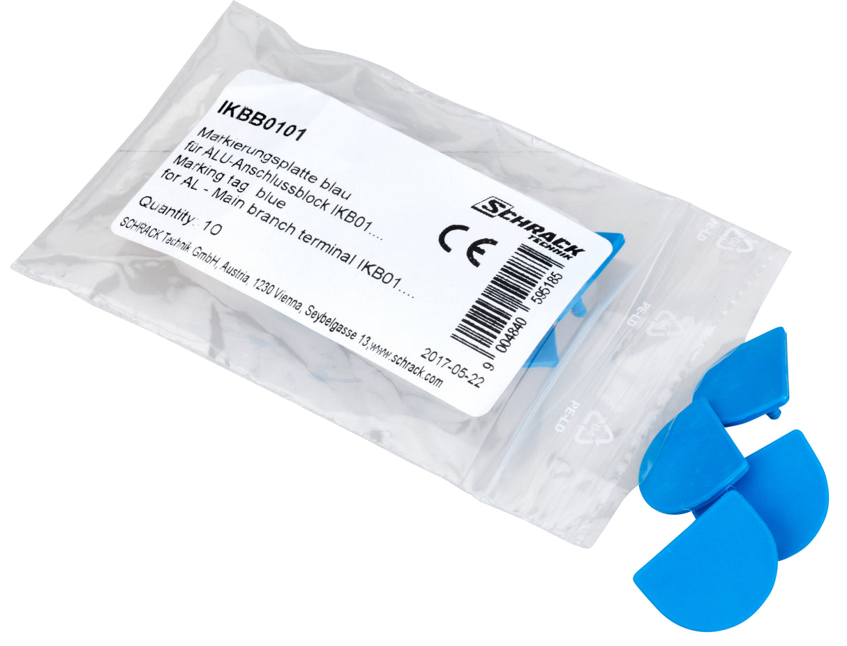 Markierungsplatte blau für ALU Anschlussblock IKB01…..