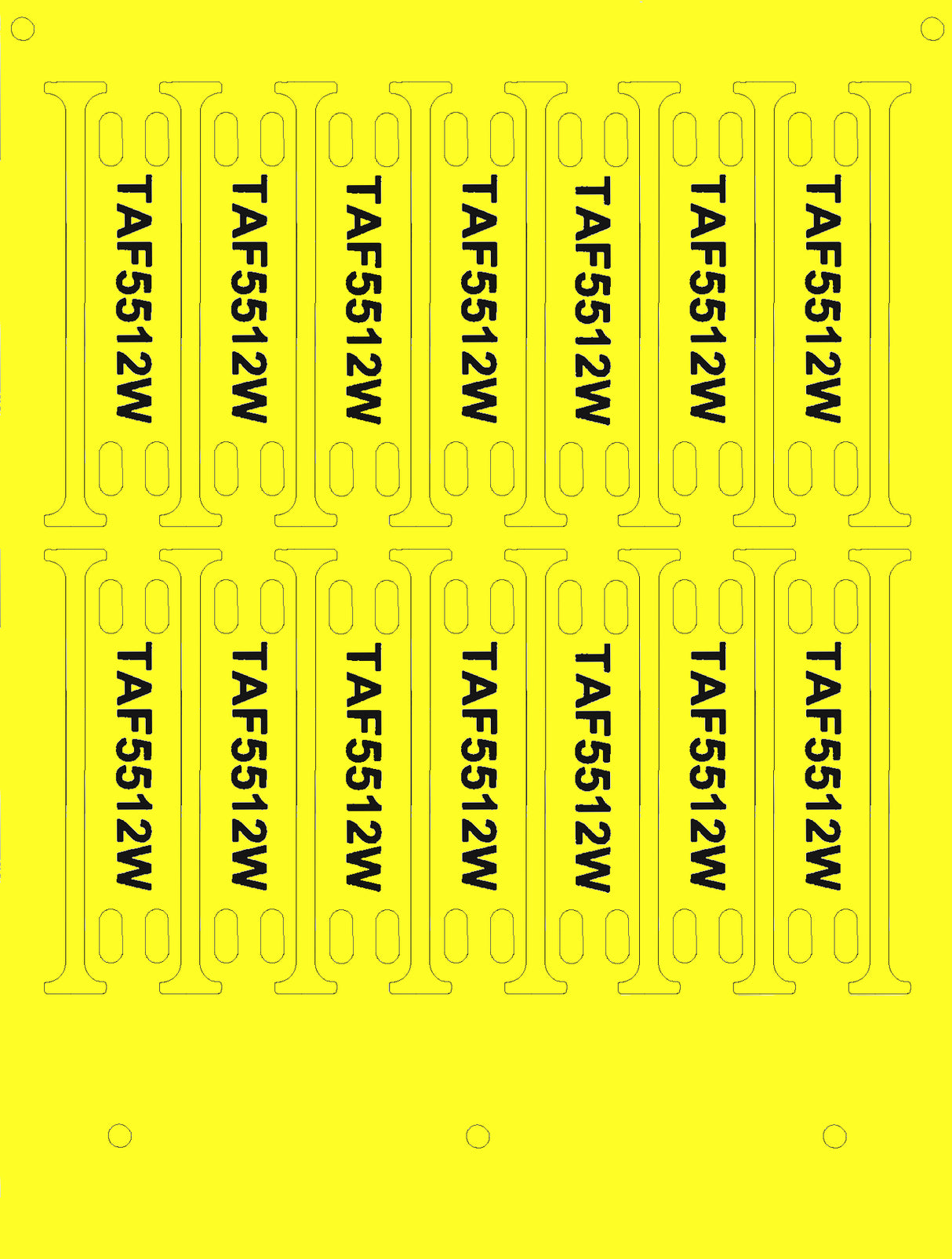 PVC-Beschriftungsetikett 35x10mm für Kabelbinder, gelb