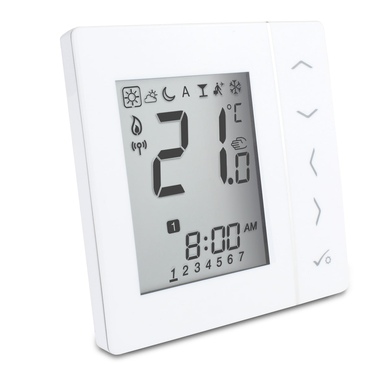 Digitaler programmierbarer Raumthermostat 230V UP Weiß