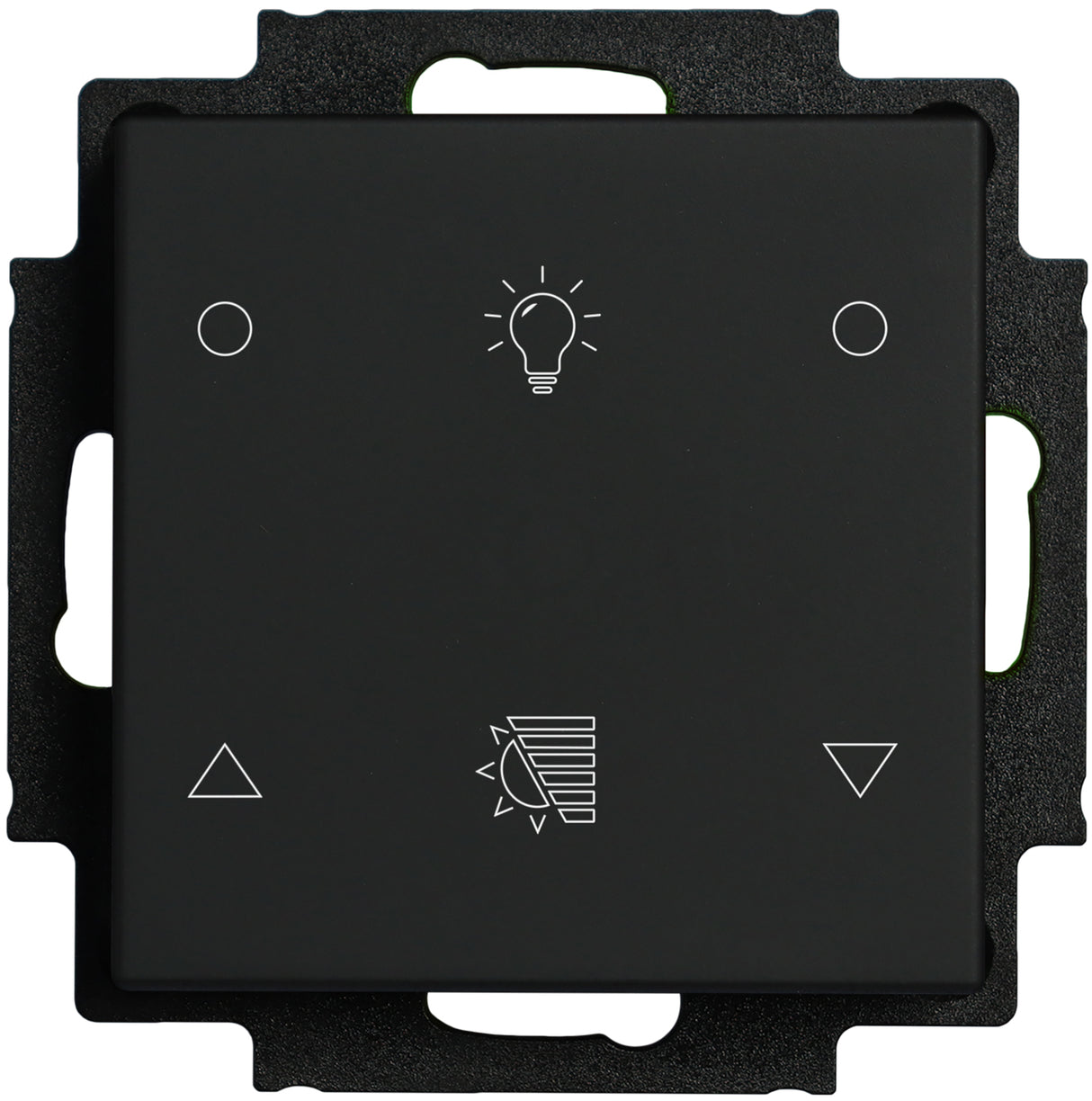 Tastsensor 2-fach, Raumthermostat mit Licht-/Rolll. Icons,sw