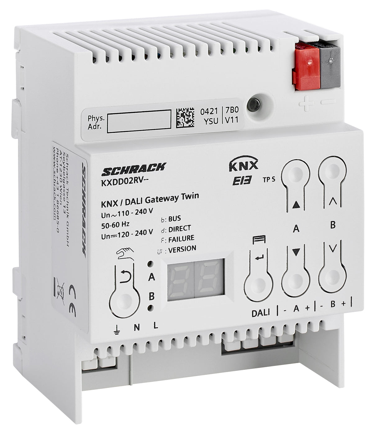 KNX/DALI Twin Gateway, für max. 2 x 64 DALI-EVGs