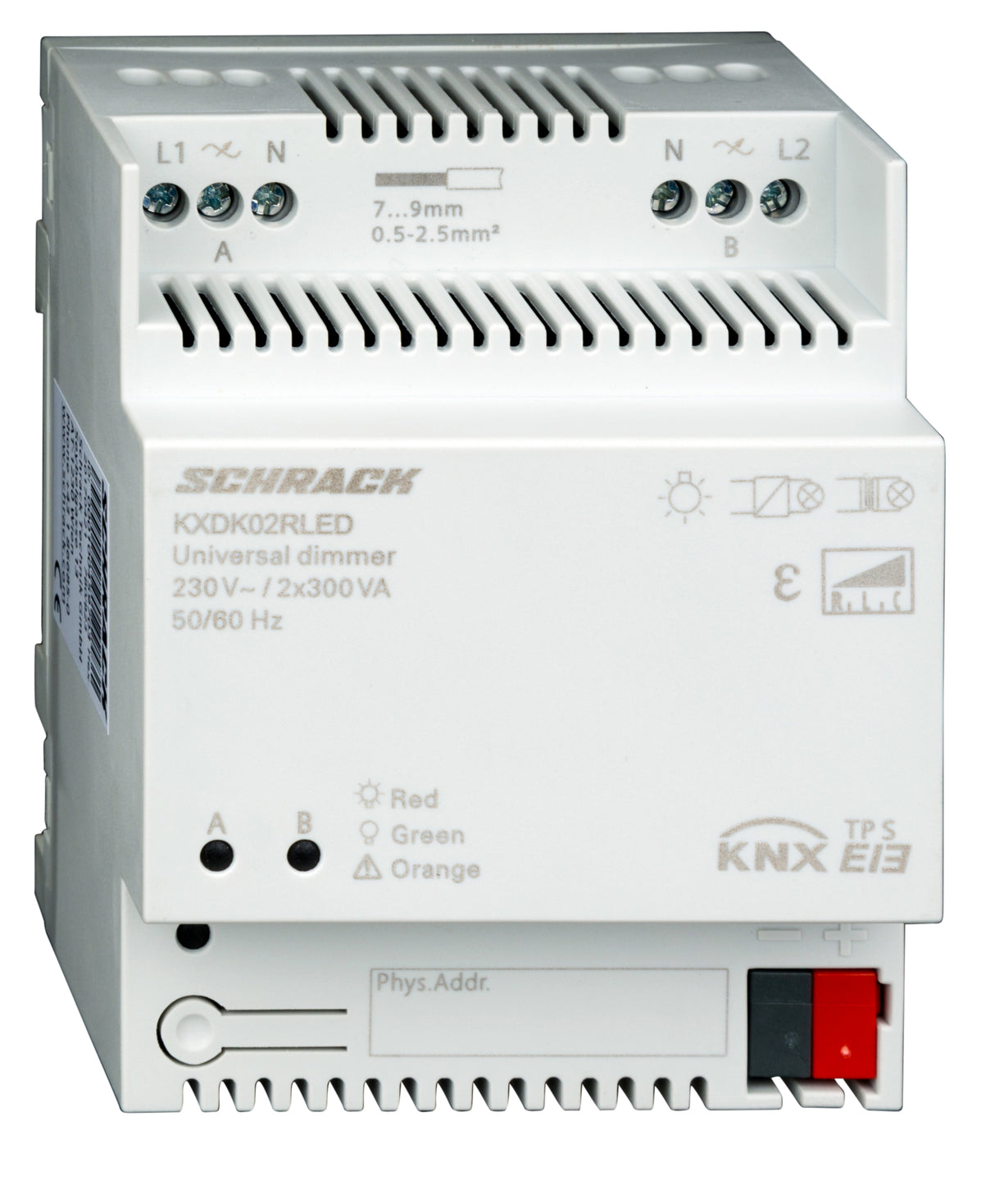 KNX Universal Dimmaktor, 2x300VA (für dimmbare LED geeignet)
