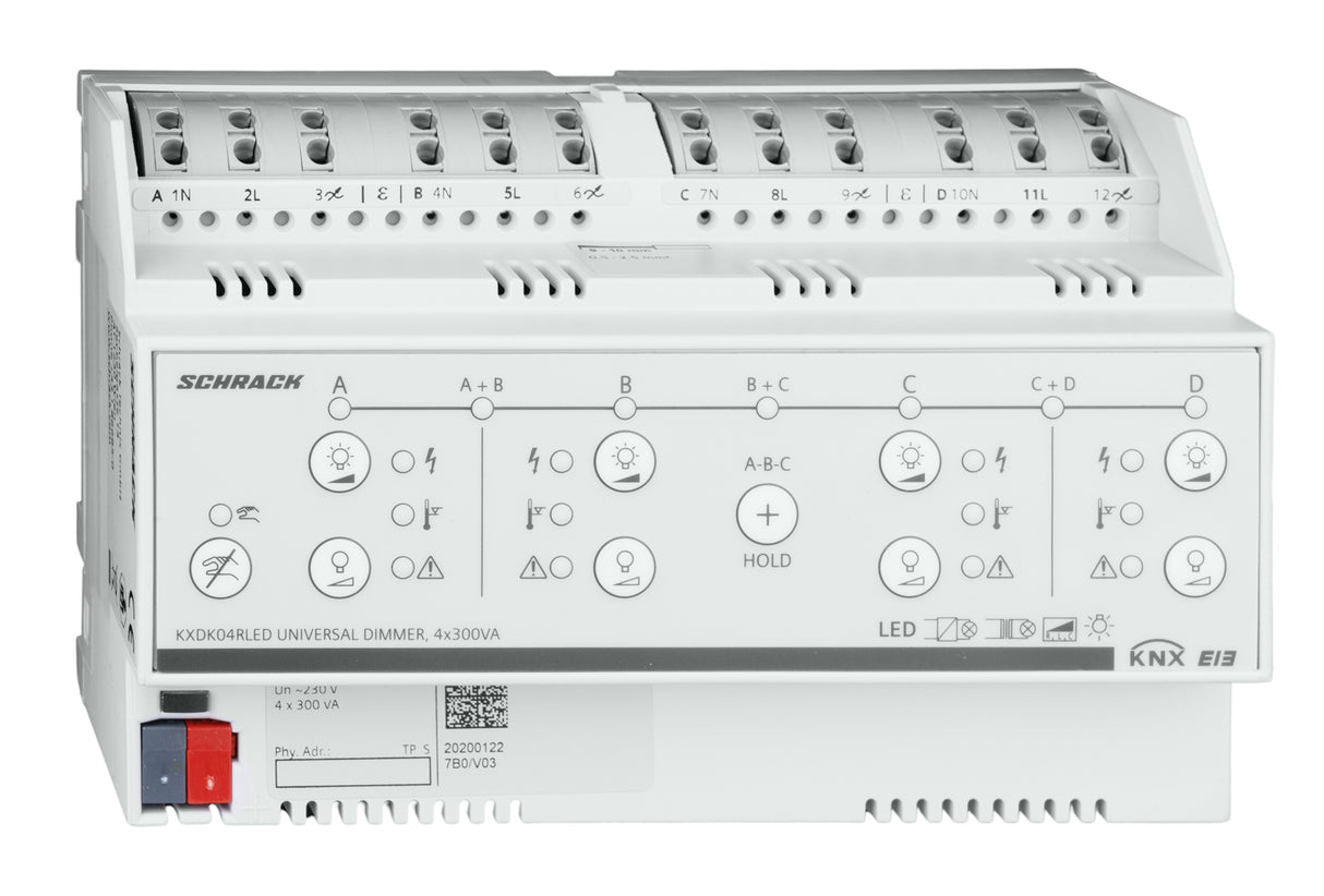 KNX Universal Dimmaktor, 4x300VA (für dimmbare LED geeignet)