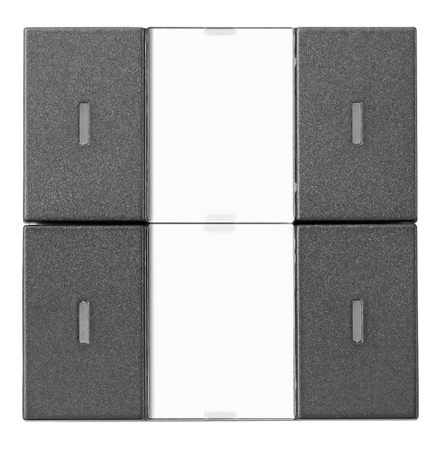 Foto: KNX Tastsensor 2-fach mit Status-LED, Anthrazit