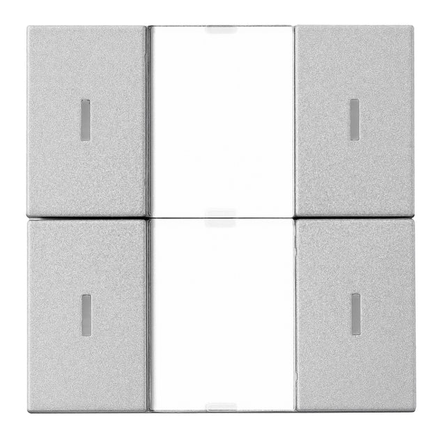 Foto: KNX Tastsensor 2-fach mit Status-LED, Silber