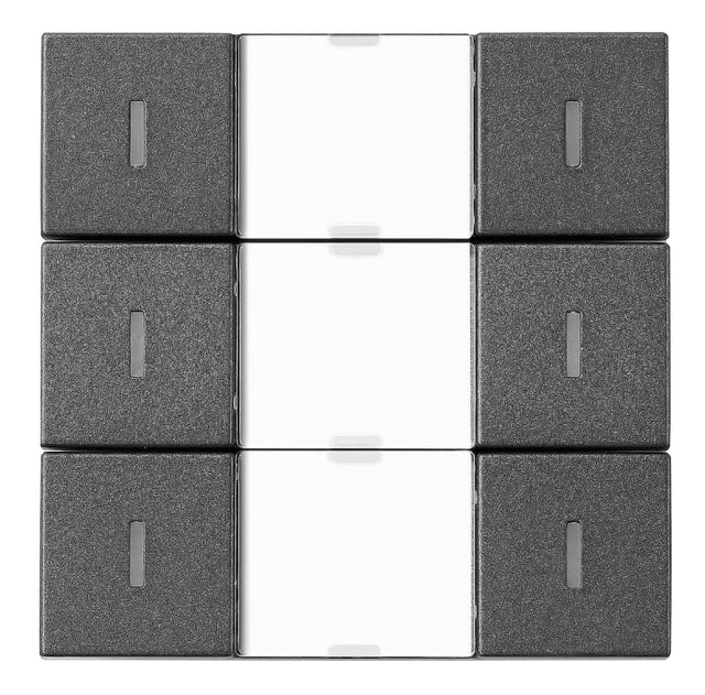 Foto: KNX Tastsensor 3-fach mit Status-LED, Anthrazit