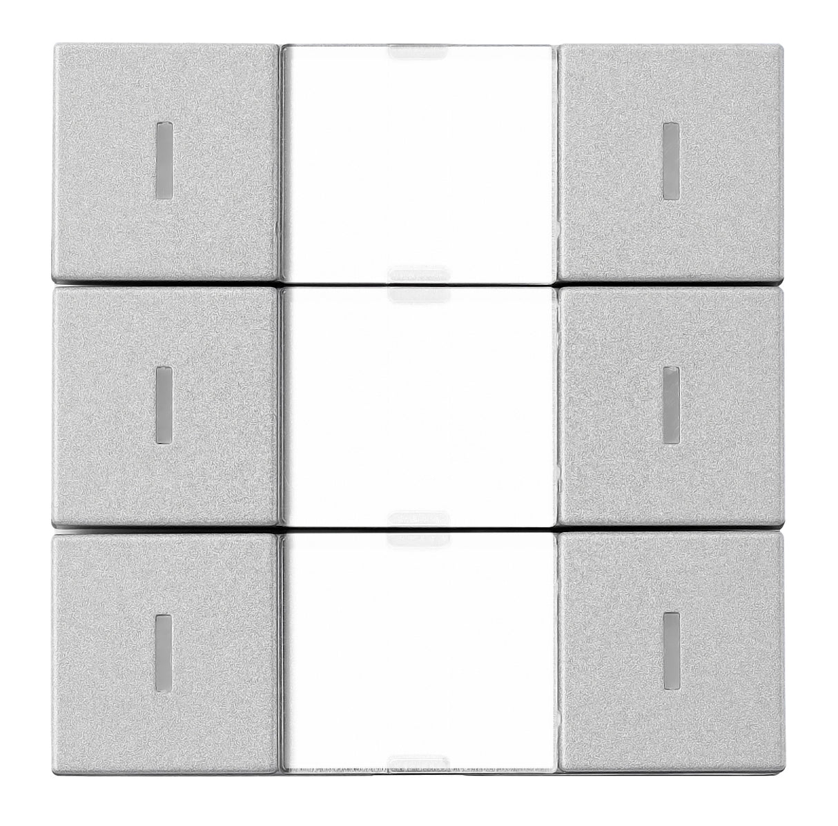 KNX Tastsensor 3-fach mit Status-LED, Silber