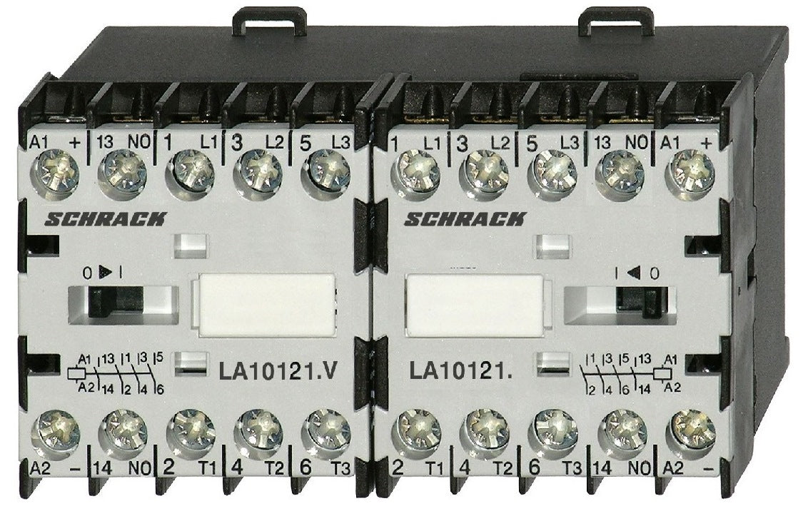 Mini-Wendeschütz 5,5kW 24VAC, mit Schließer