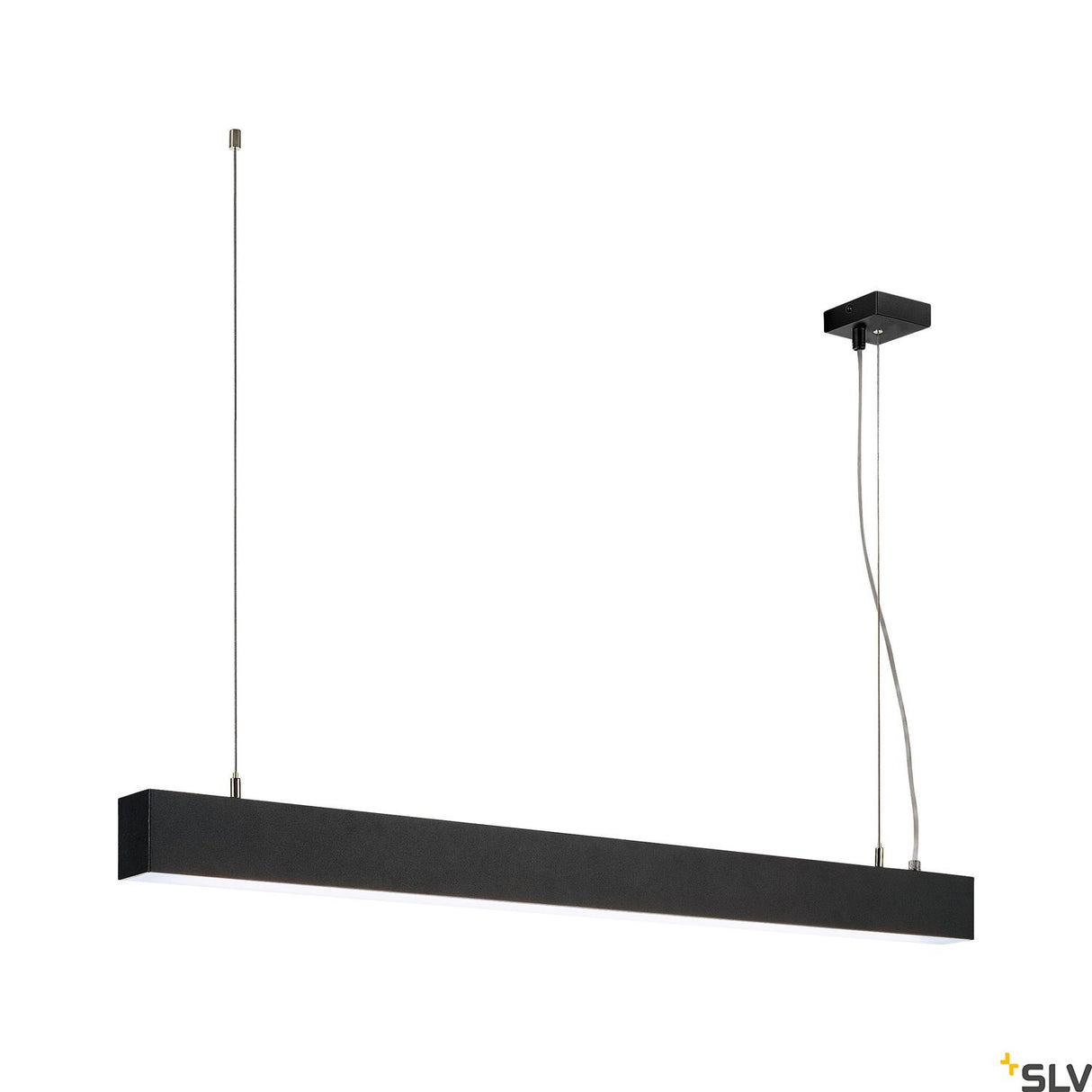 GLENOS Pendelleuchte, mattschwarz, 1m, 52W, 4000K