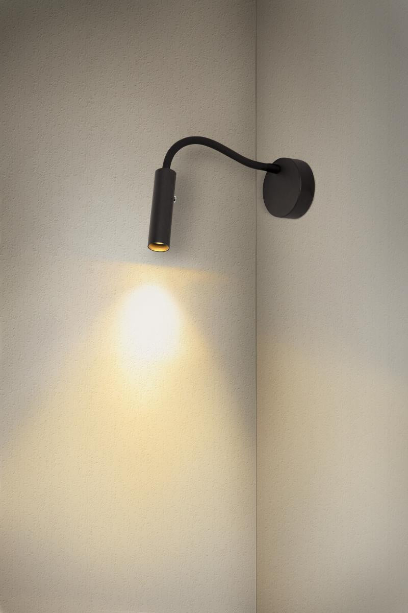 KARPO GOOSE, Wandaufbauleuchte schwarz 5,8W 3K 40°
