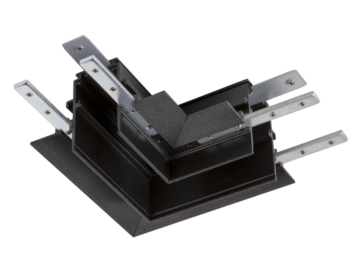 L-Verbinder, 48V TRACK, für Einbauschiene tief, links, sw