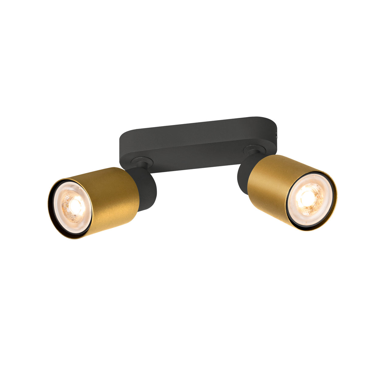 PURI 2.0 Tube long max 2x 6W GU10 schwarz / gold