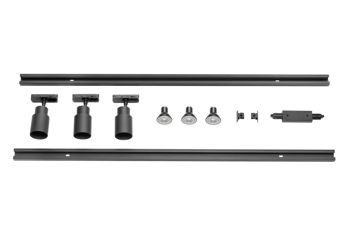 PURI 2.0, 1Ph., Dreifach Schienen Set, QPAR51, schwarz