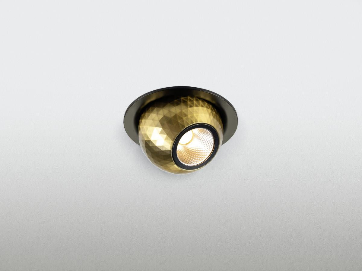 DYSKO, Deckeneinbaul. rund, PHASE, 2700K, 6.4W, 36°, sw/gold