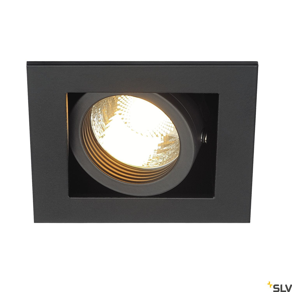 KADUX 1 GU10 Downlight, eckig, mattschwarz, max. 50W