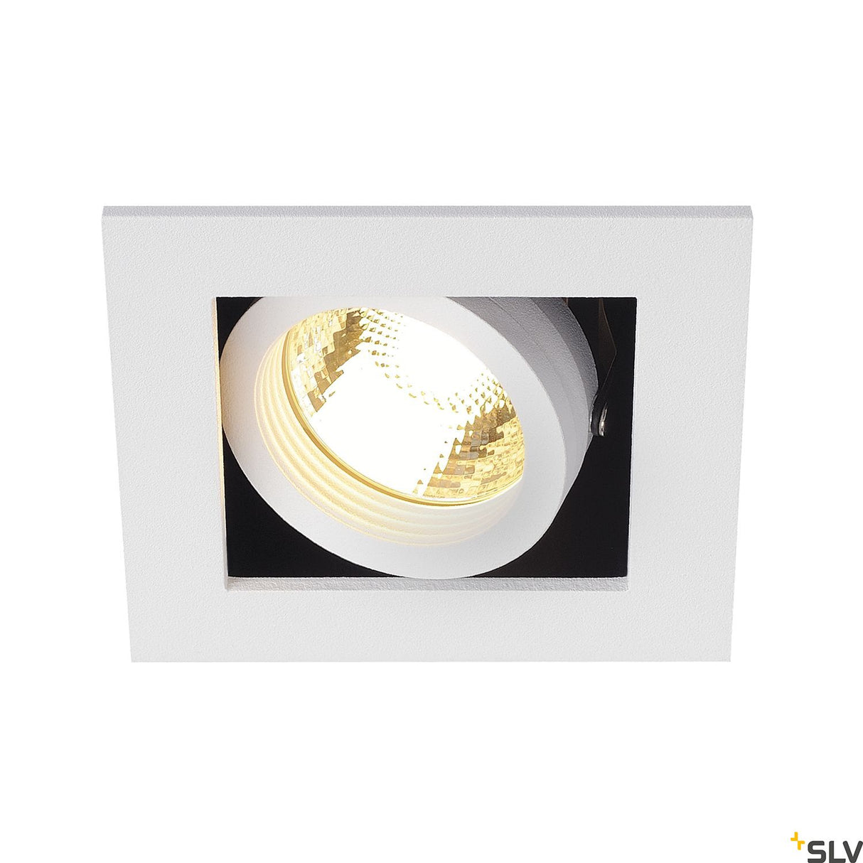 KADUX 1 GU10 Downlight, eckig, mattweiß, max. 50W