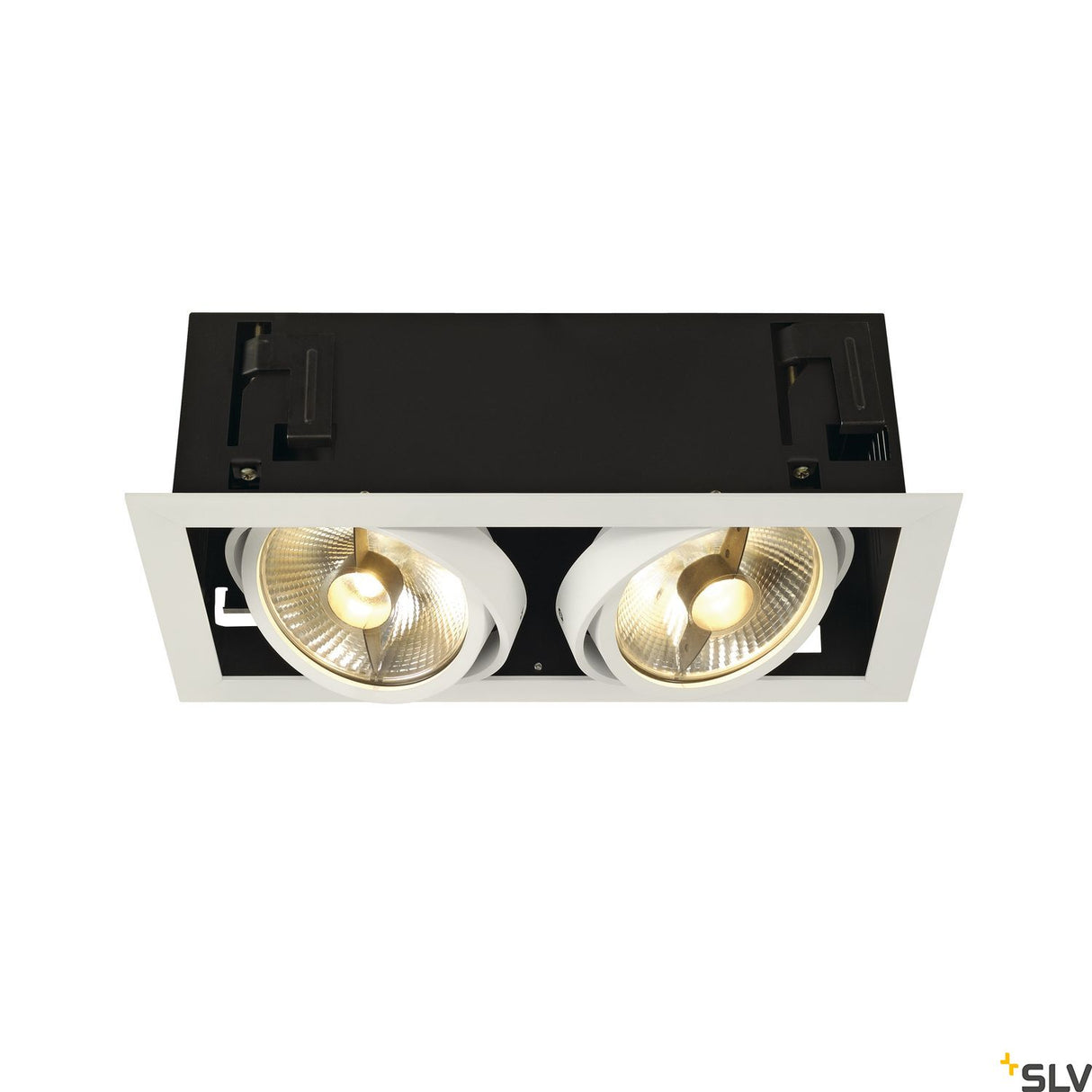 KADUX 2 ES111 Downlight, eckig, mattweiß, max. 2x50W