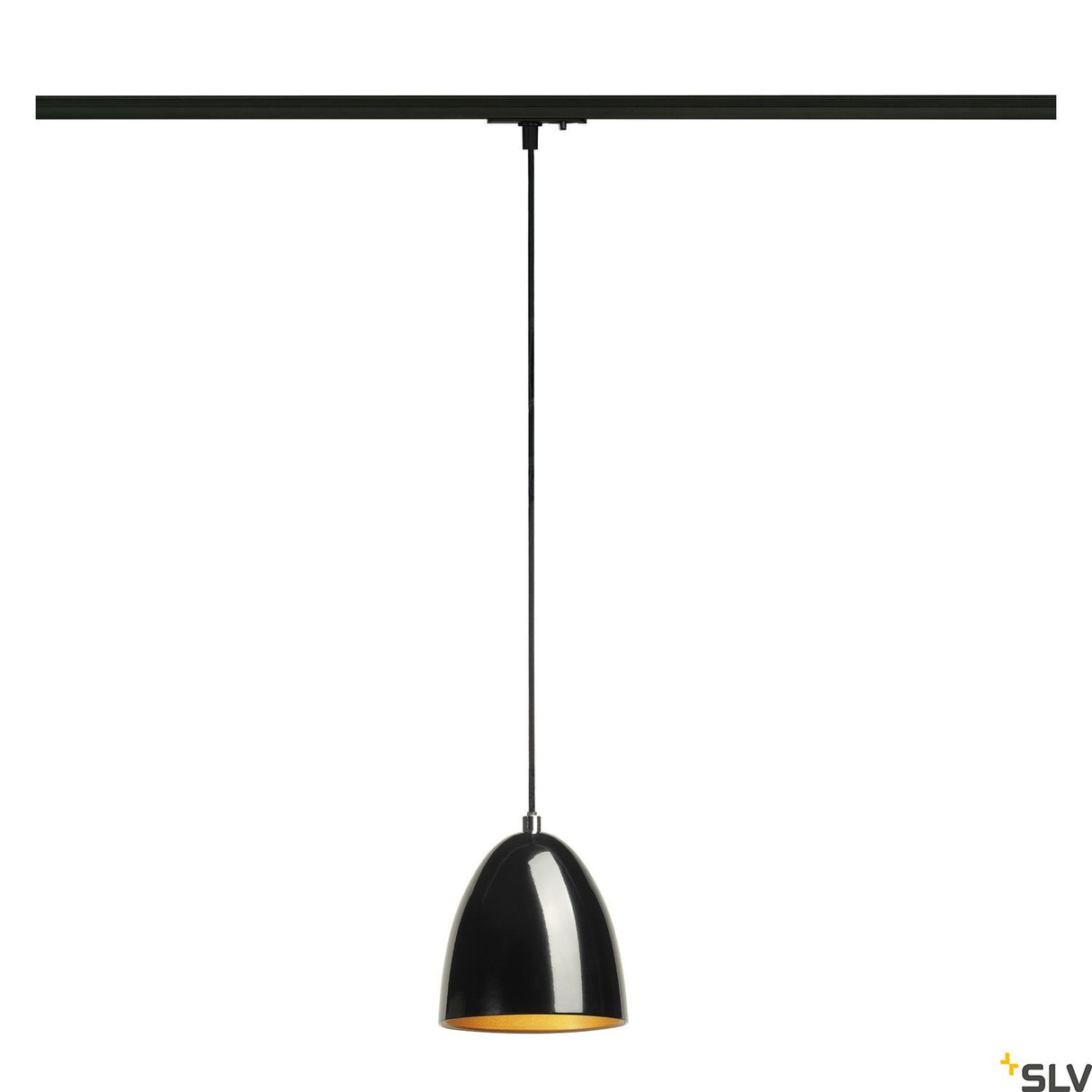 PARA CONE 14 Pendell. rund schwarz/gold GU10 inkl.1P-Adapter