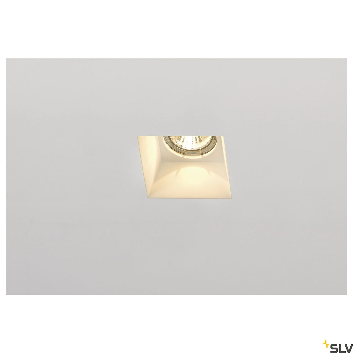 PLASTRA Downlight, GU10, eckig weißer Gips