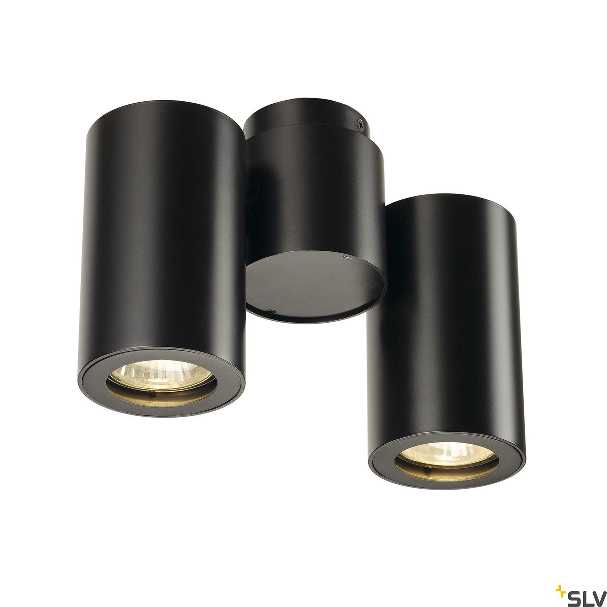 ENOLA_B SPOT double, Wand- & Deckenleuchte, 2xGU10, schwarz