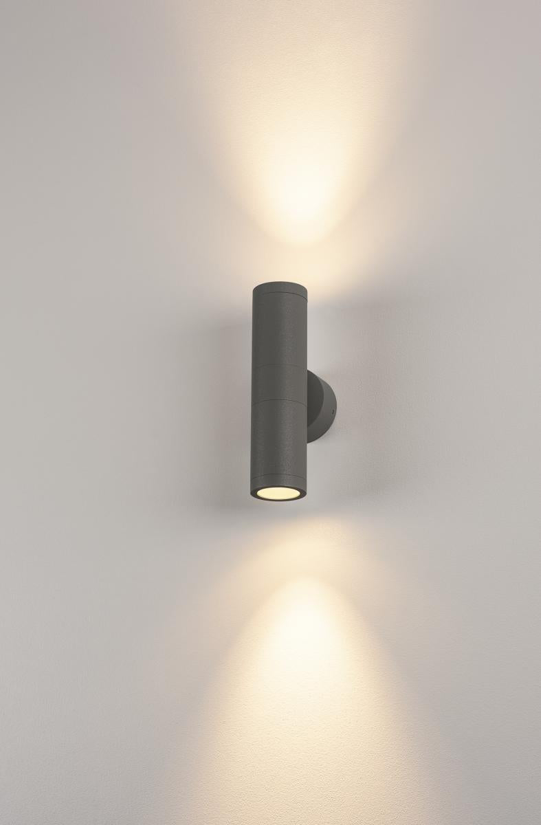 ASTINA OUT ESL Wandleuchte, GU10, max.2x11W, IP44, anthrazit