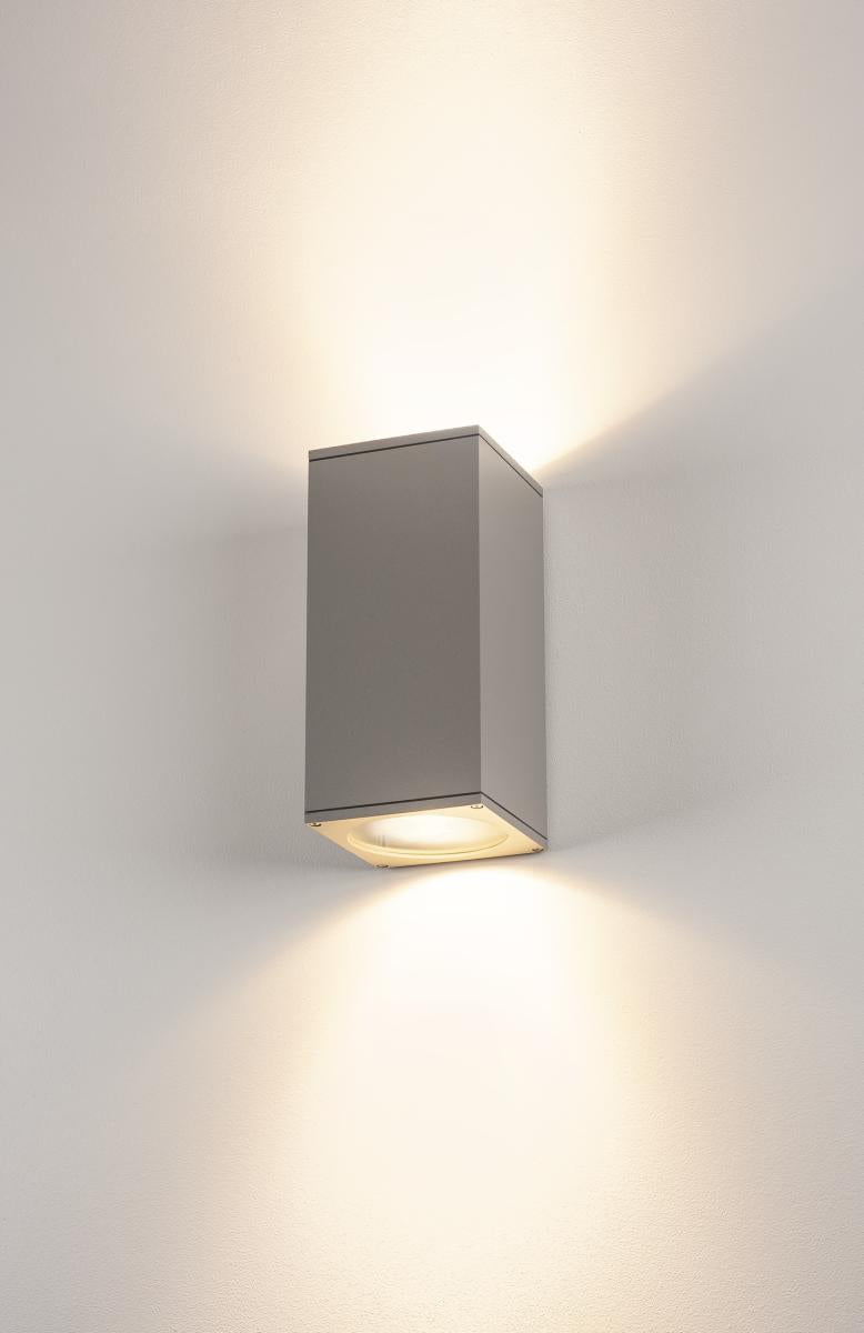 BIG THEO UP/DOWN OUT ES111, max. 2x75W, eckig, silbergrau