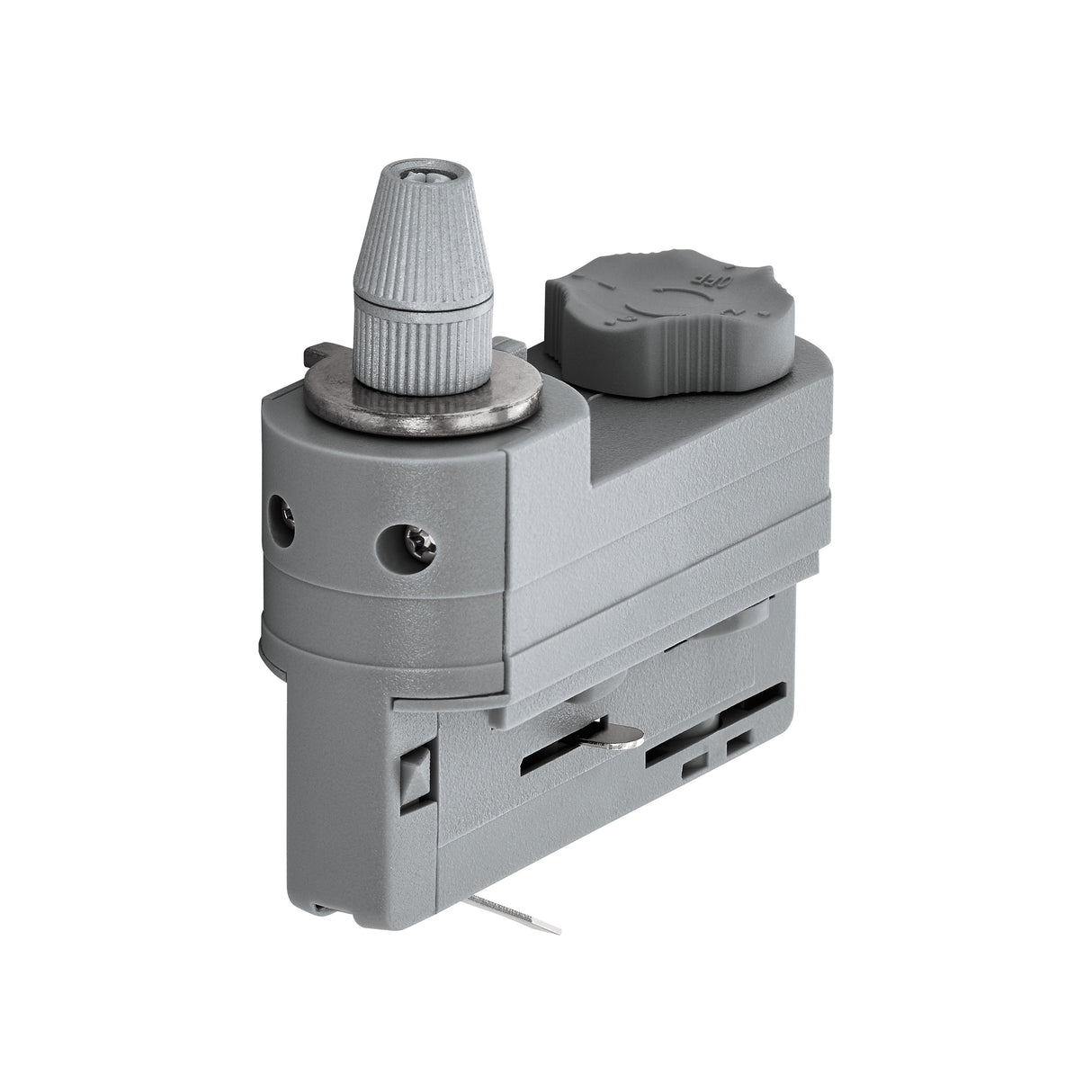 3-Phasen Adapter mit Zugentlastung silber Kunststoff