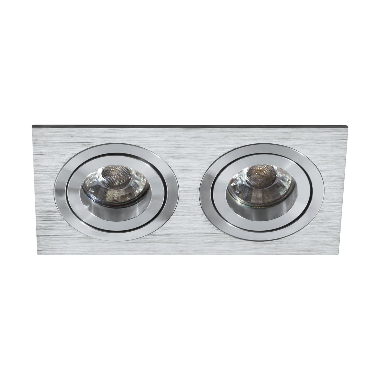 Terni Pro eckig / 2-fach 50W aluminium gebürstet IP20