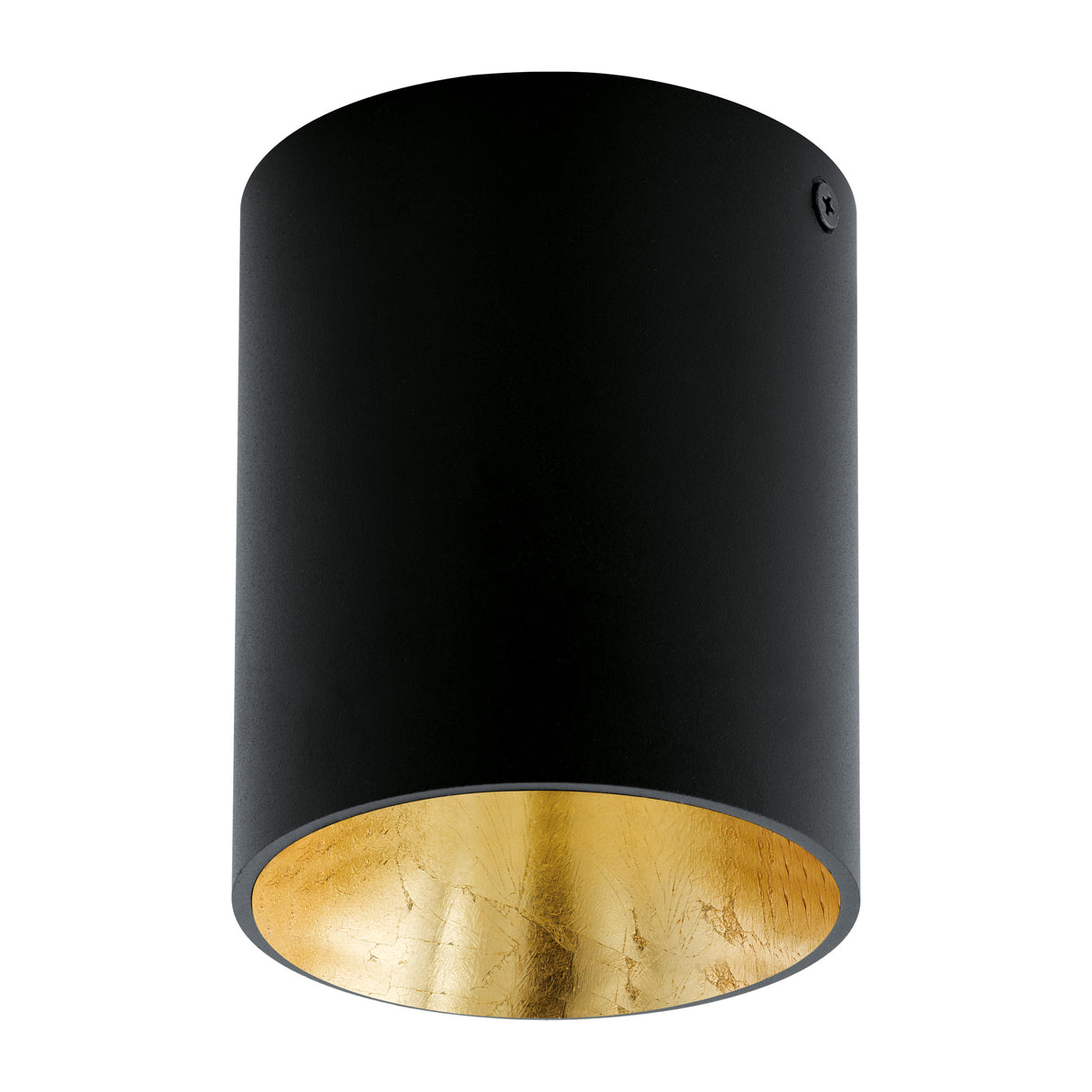 Deckenleuchte "Polasso" rund 35W schwarz / gold IP20