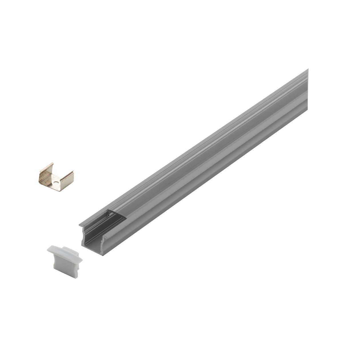 LED-Stripe Profil Einbau mit klarer Abdeckung