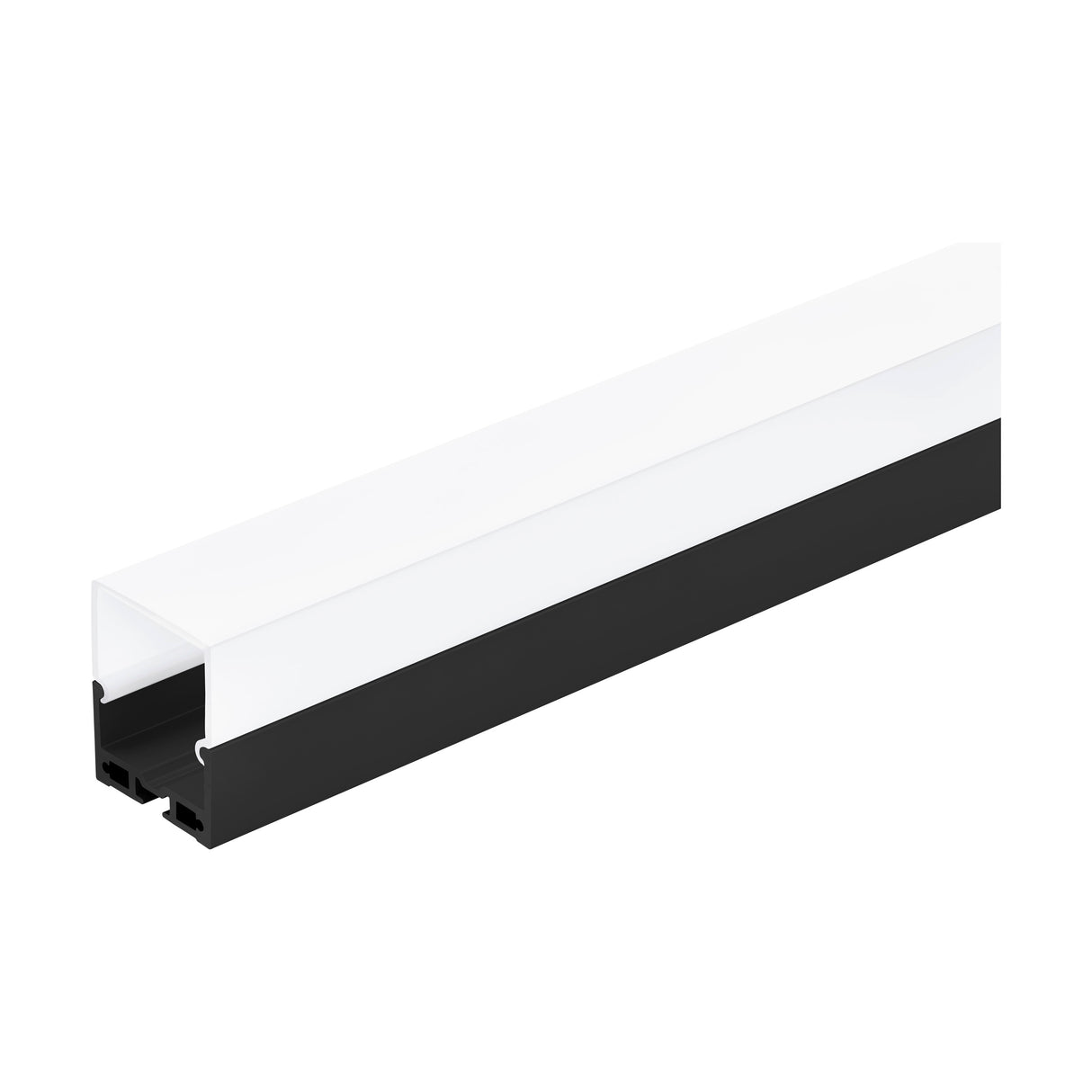 LED-Stripe Profil Aufbau mit opaler Abdeckung schwarz IP20