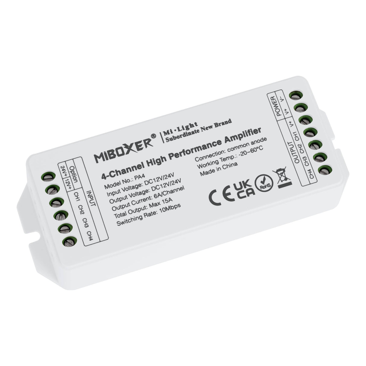 4-CHANNEL HIGH PERFORMANCE AMPLIFIER