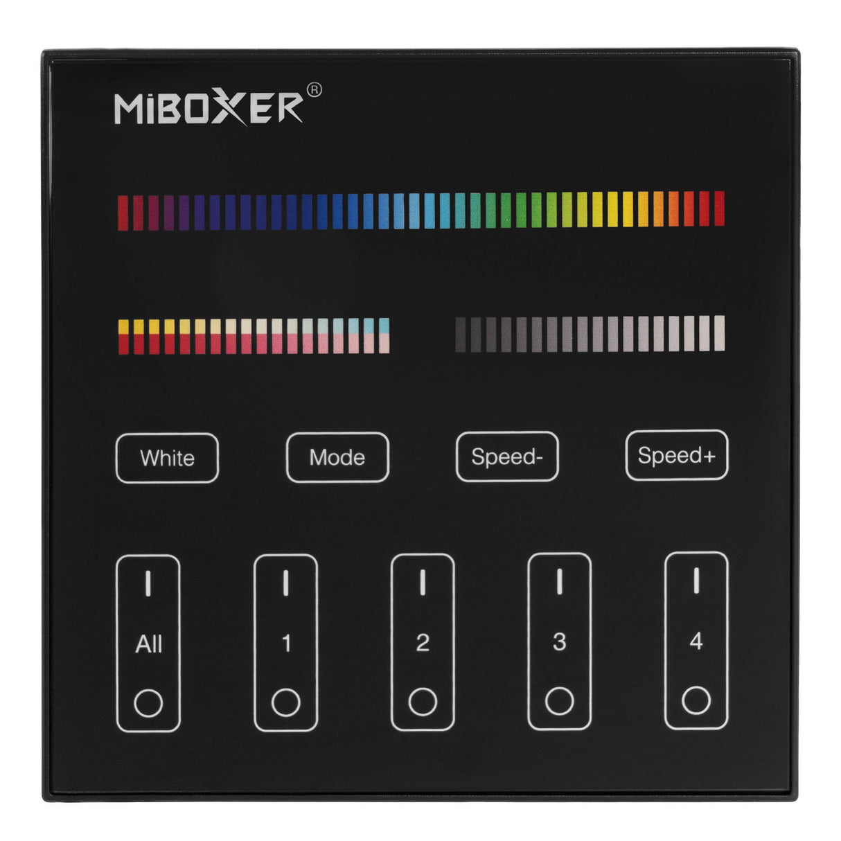 RF-PANEL-FERNBEDIENUNG 4-ZONE (RGB+CCT), schwarz
