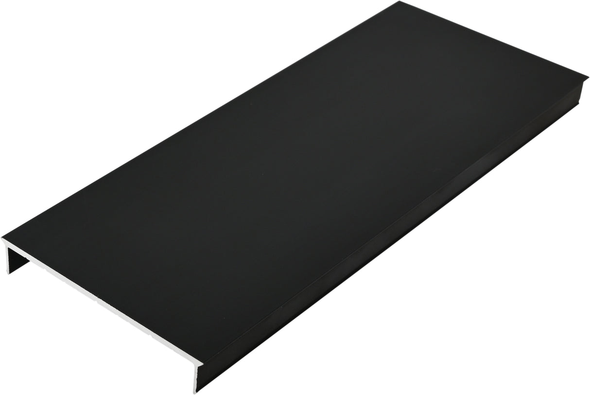 Aluminium Abdeckung SL Flach / Schwarz, 2000x58,3x9,6mm