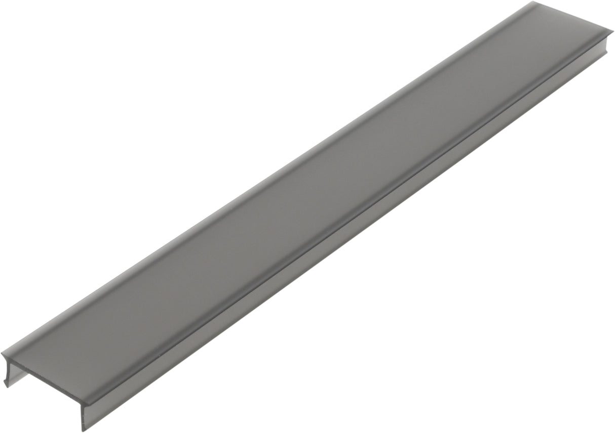 PMMA Abdeckung LB Flach / Schwarz, 2000x17,8x6,1mm