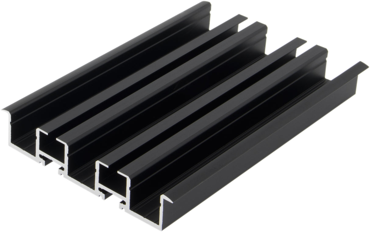 Aluminiumprofil LBGI / schwarz, L-2000mm B-100mm H-19mm