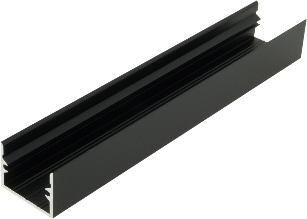 Aluminiumprofil TBL, L-2000mm B-25mm H-19mm schwarz