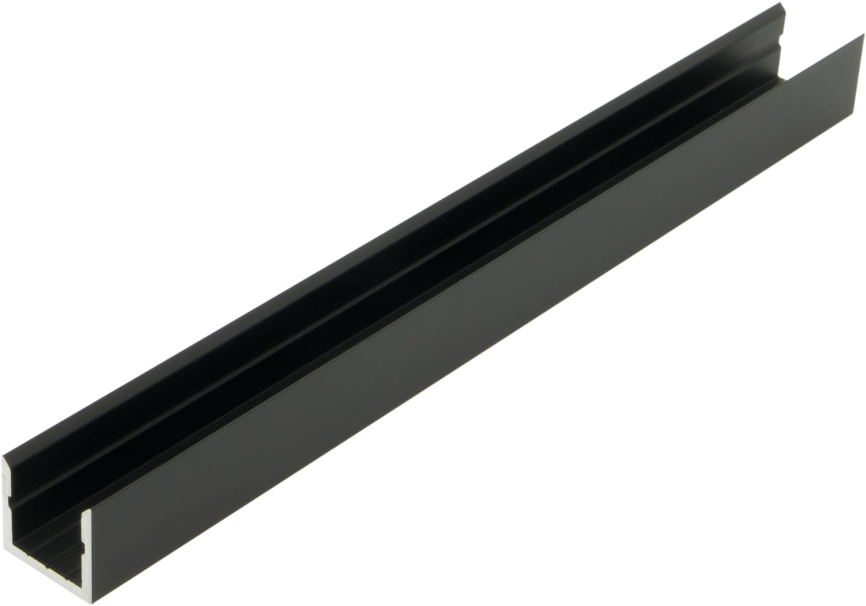 Aluminiumprofil KLR, L-2000mm B-14mm H-13mm schwarz